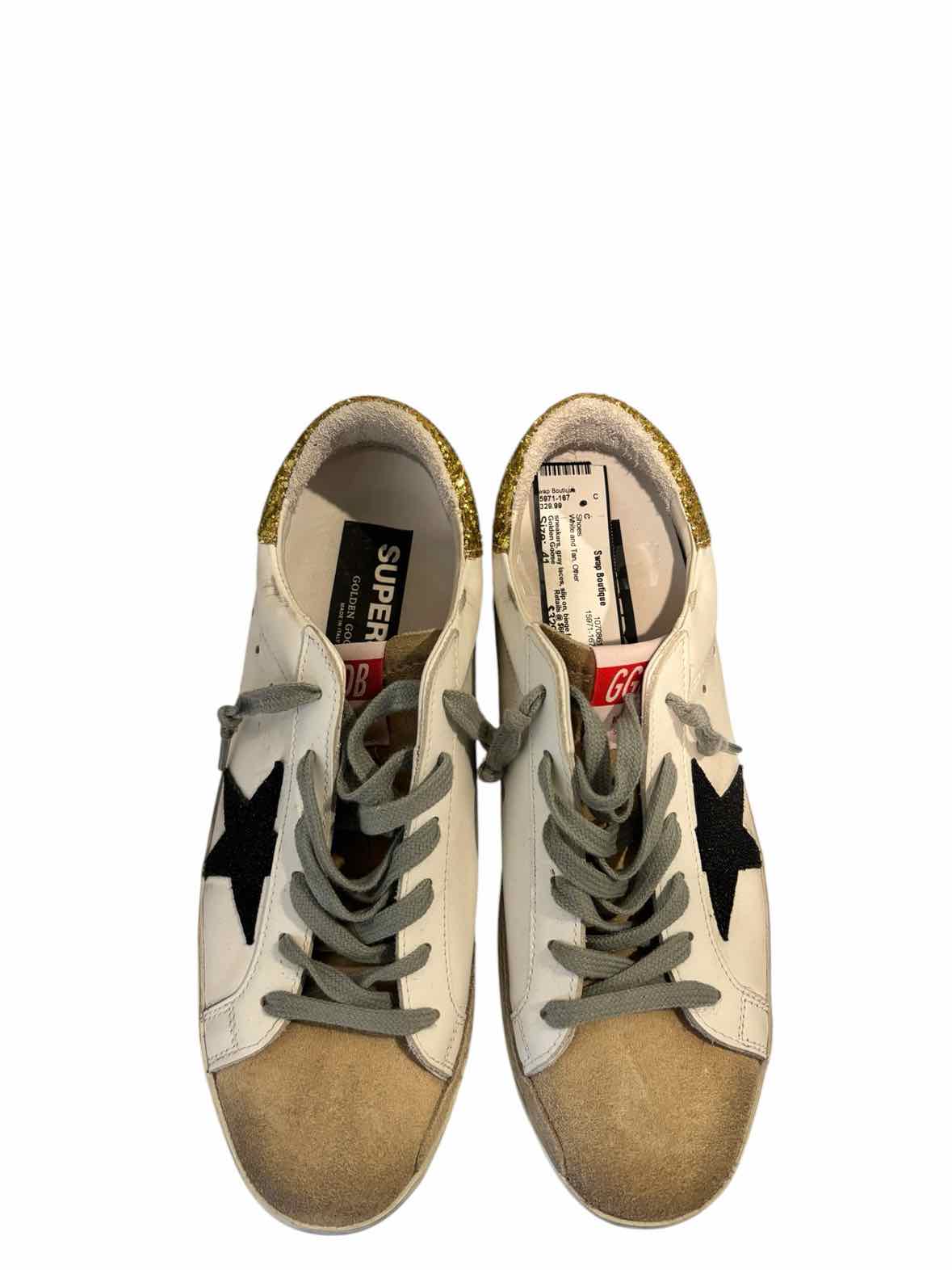 Golden Goose White and Tan Size 41 Shoes