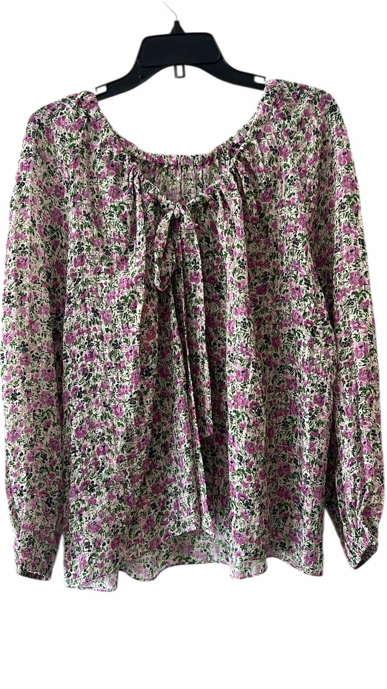 Pearl by Lela Rose Ivory Multi Size L Shirt
