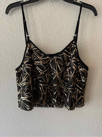 Ark & Co Black and Gold Size L Camisole