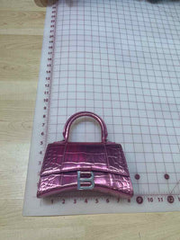 Balenciaga Hourglass XS Top Handle Bag Metallic Pink Handbag