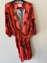 Eugenia Fernandez Rust and Sorbet Size L Dress