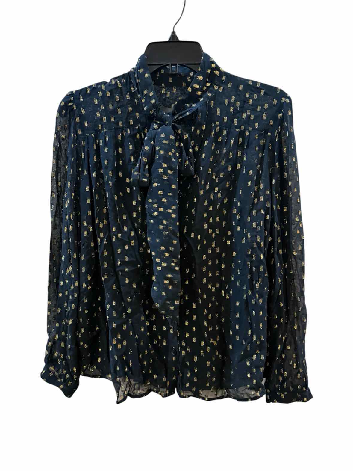 by Anthropologie Navy and Gold Size S Shirt