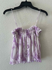 Ganni Lavender and White Size 36 Shirt
