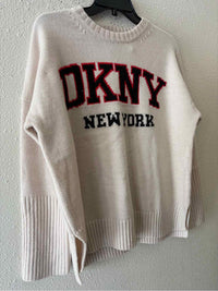 DKNY Jeans Cream Multi Size S Sweater