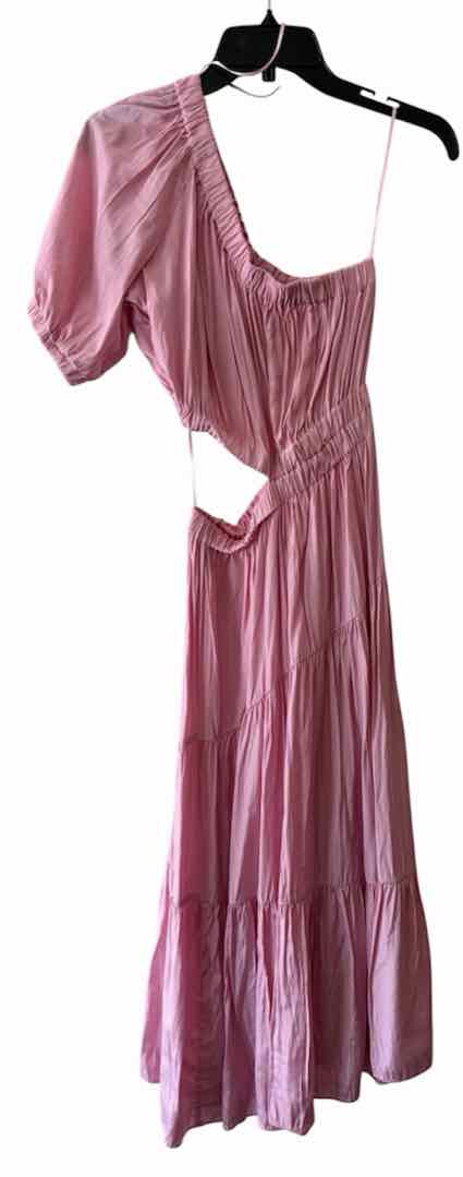 moon river pink dress Moon River Off-Shoulder Puff Sleeves Mini Dress