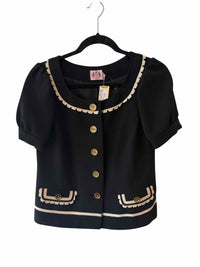 Juicy Couture Black & Ivory Size 4 Jacket