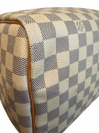 Louis Vuitton Damier Azur Canvas Speedy 30 Navy and Cream Handbag