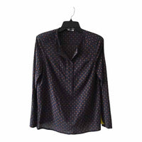 Brunello Cucinelli Navy and Orange Size No Label Shirt