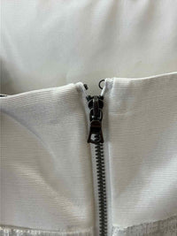 alice + olivia White and Silver Size 4 Dress