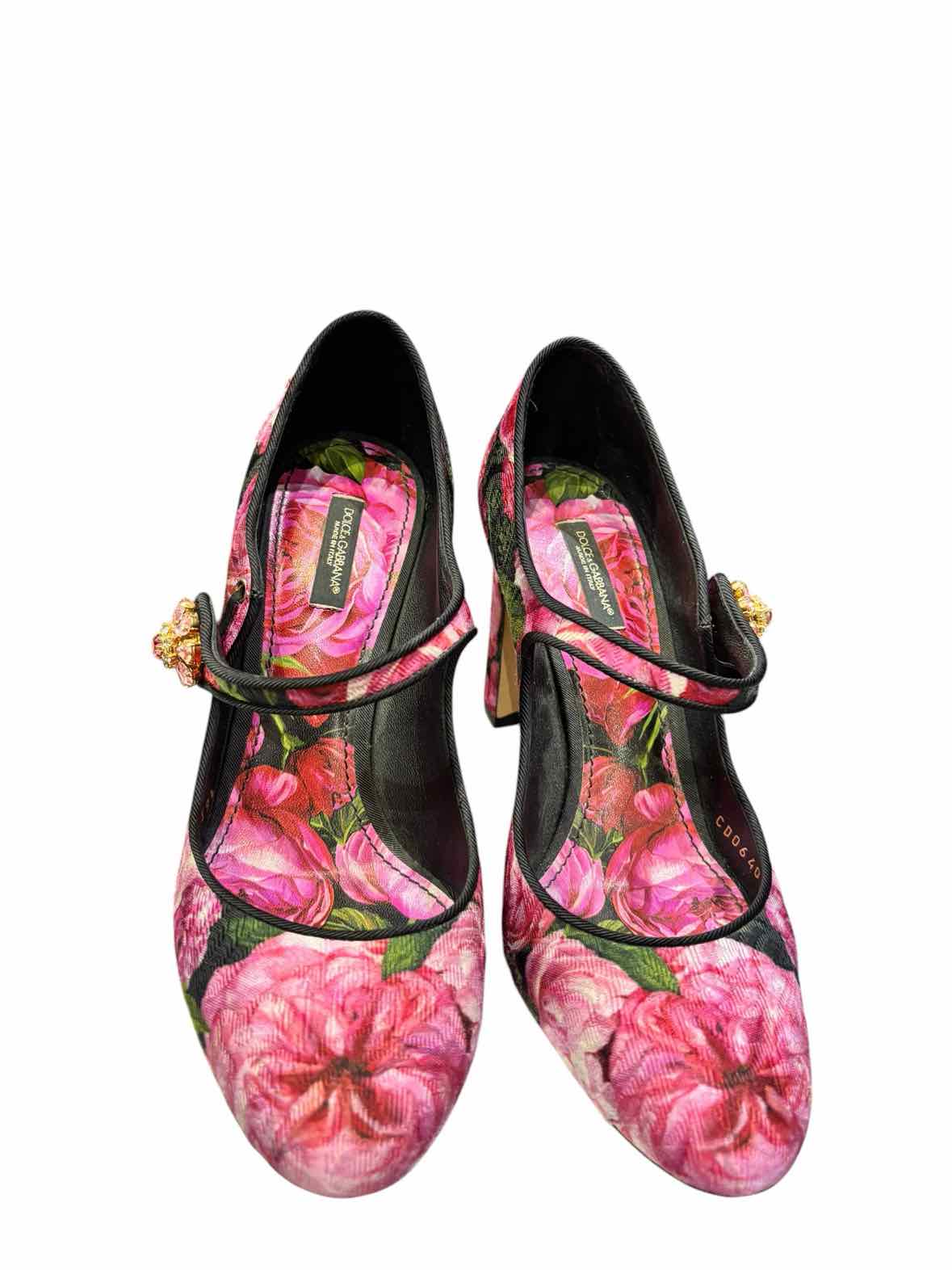 Dolce and Gabana Black and Pink Size 39 1/2 Shoes