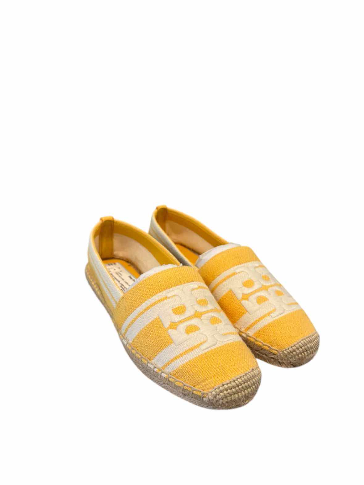 Tory Burch Yellow and white Size 7 Loafers
