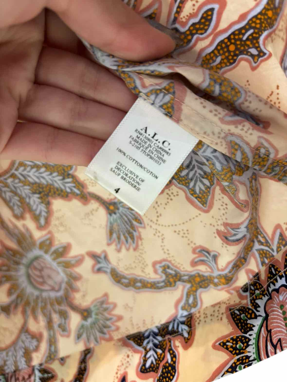 A.L.C. tan multi Size 4 Blouse