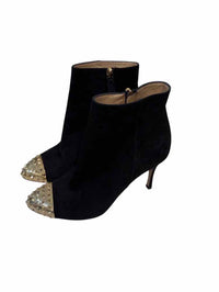 Valentino Garavani Black and Gold Size 36 1/2 Boots