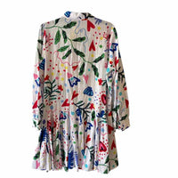 LOFT White Multi Size 14 Dress