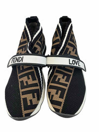 Fendi Brown black and white Size 38.5 Shoes