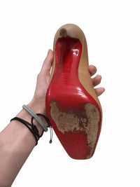 Christian Louboutin beige and black Size 38 1/2 Shoes