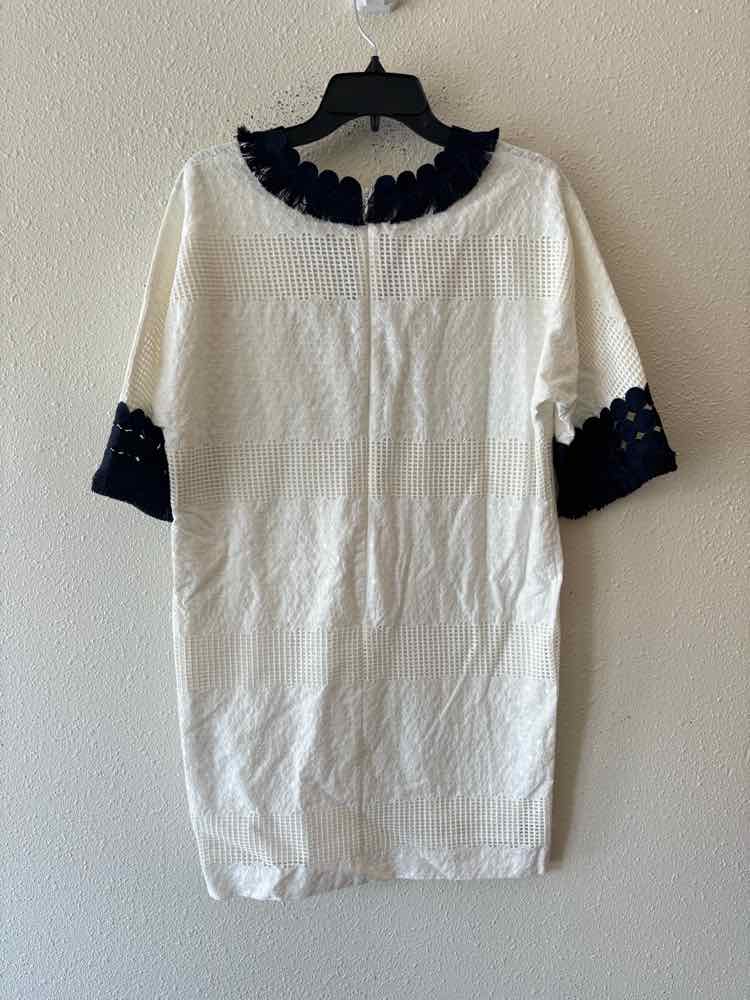 Belle Badgley Misch. Ivory and Blue Size 2 Dress