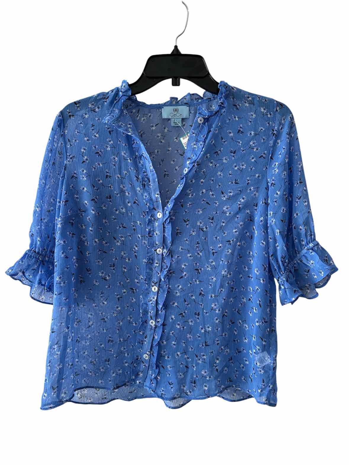 Cece Blue Multi Size S Shirt