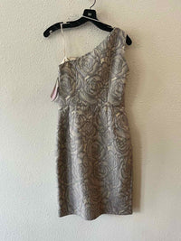 Carmen Marc Valvo dark beige multi Size 4 Dress