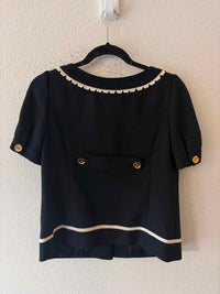Juicy Couture Black & Ivory Size 4 Jacket
