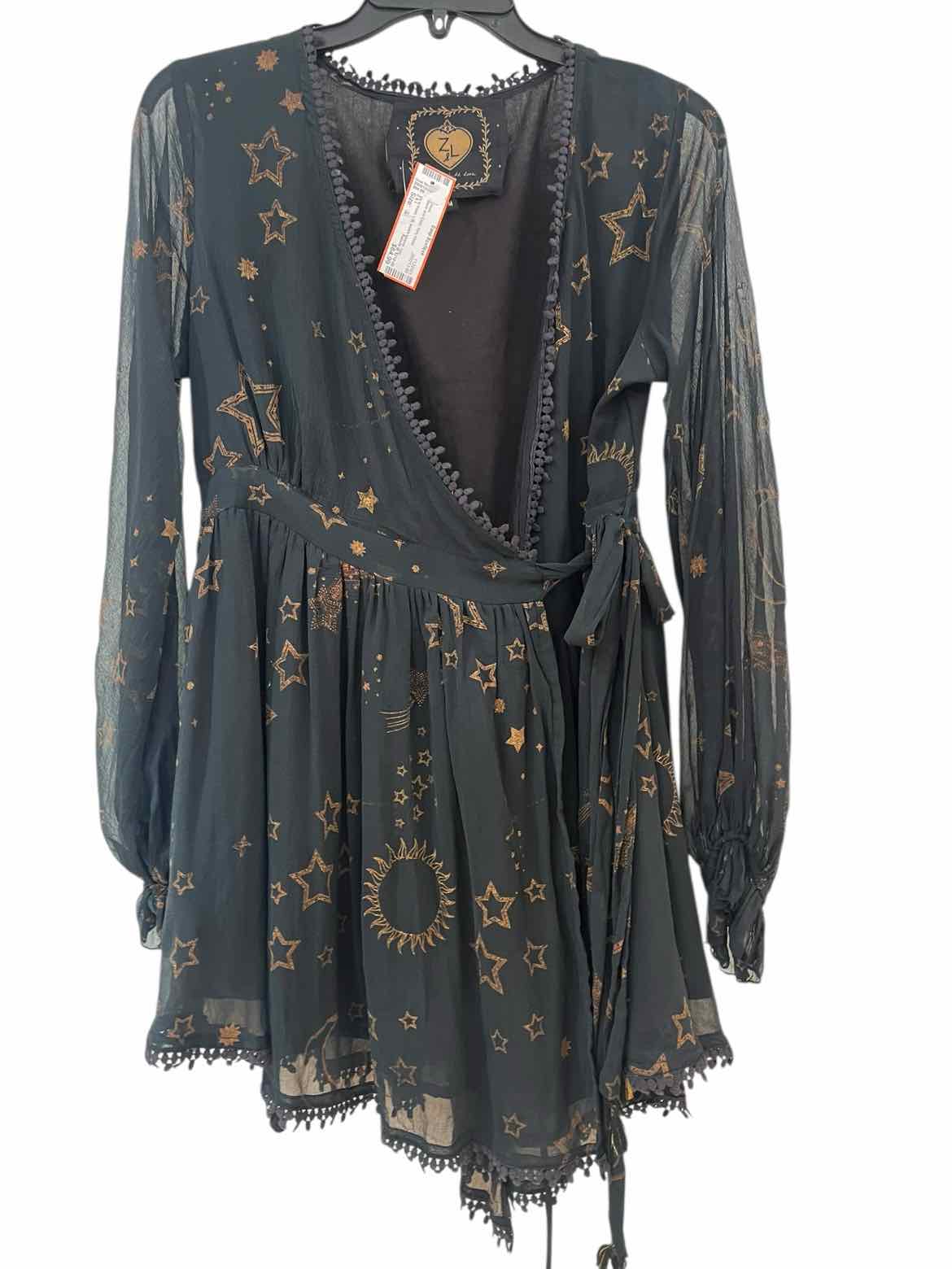 Z & L Black and Gold Size M Dress