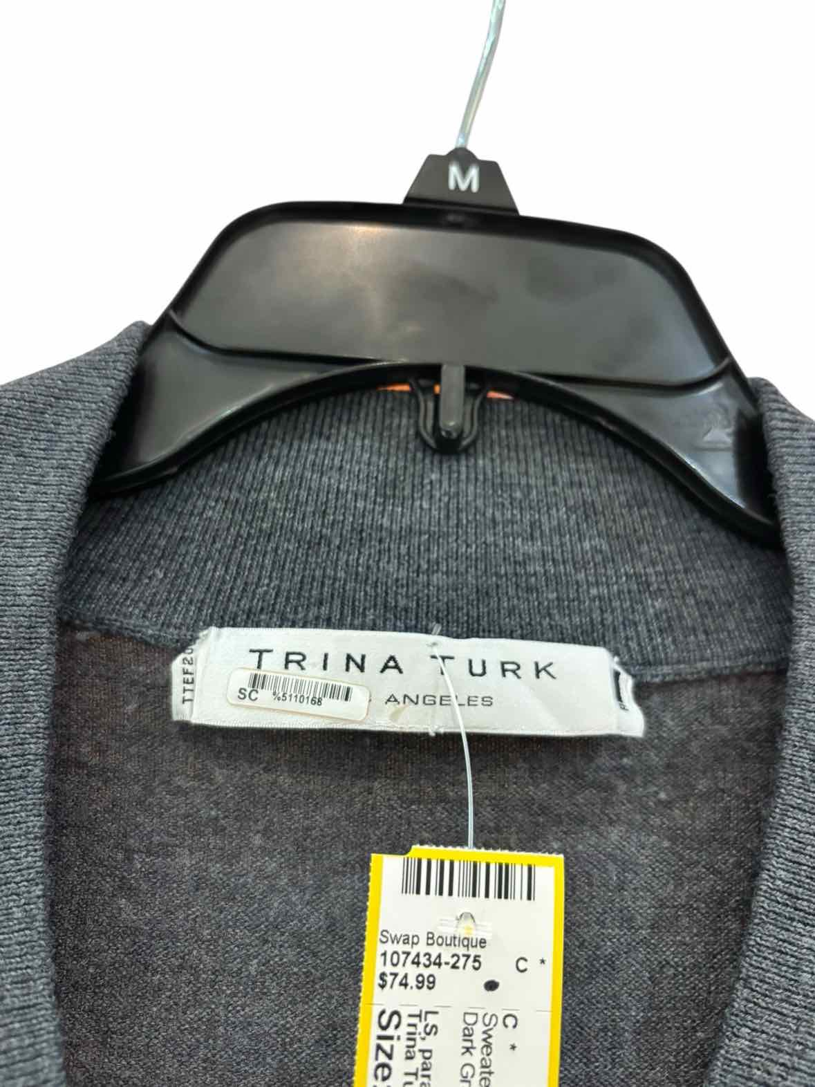 Trina Turk Dark Gray Size Fits a M Sweater