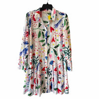 LOFT White Multi Size 14 Dress