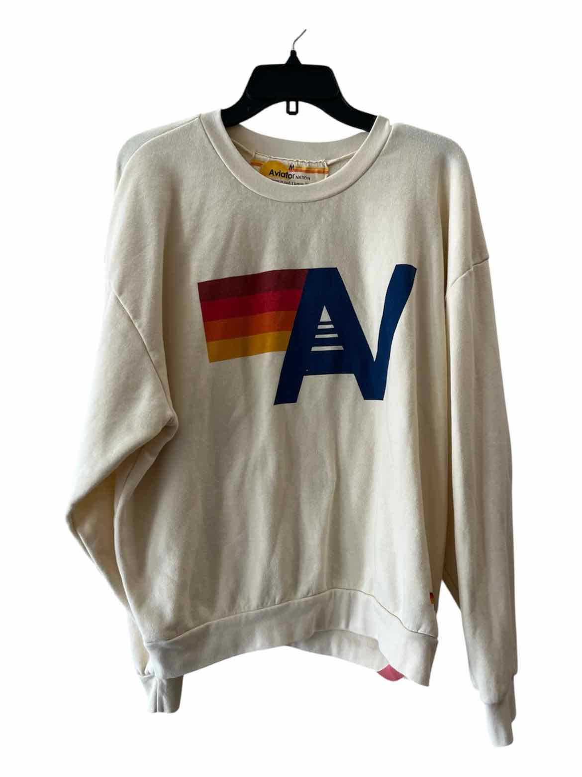 AviatorNation Cream Multi Size M Sweatshirt