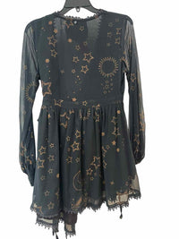 Z & L Black and Gold Size M Dress