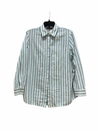 Lafayette 148 white and baby blue Size M Shirt