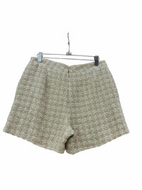 L'Agence Cream and Gold Size 6 Shorts