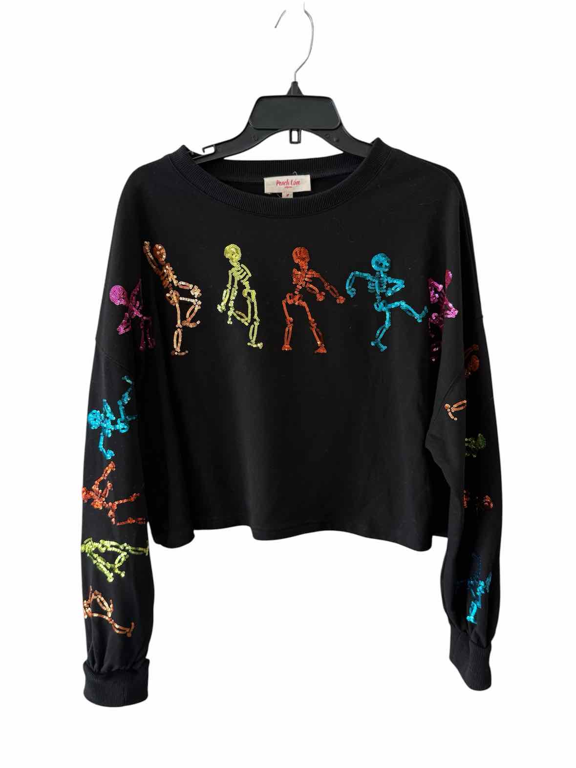 Peach Love Black Multi Size M Sweatshirt