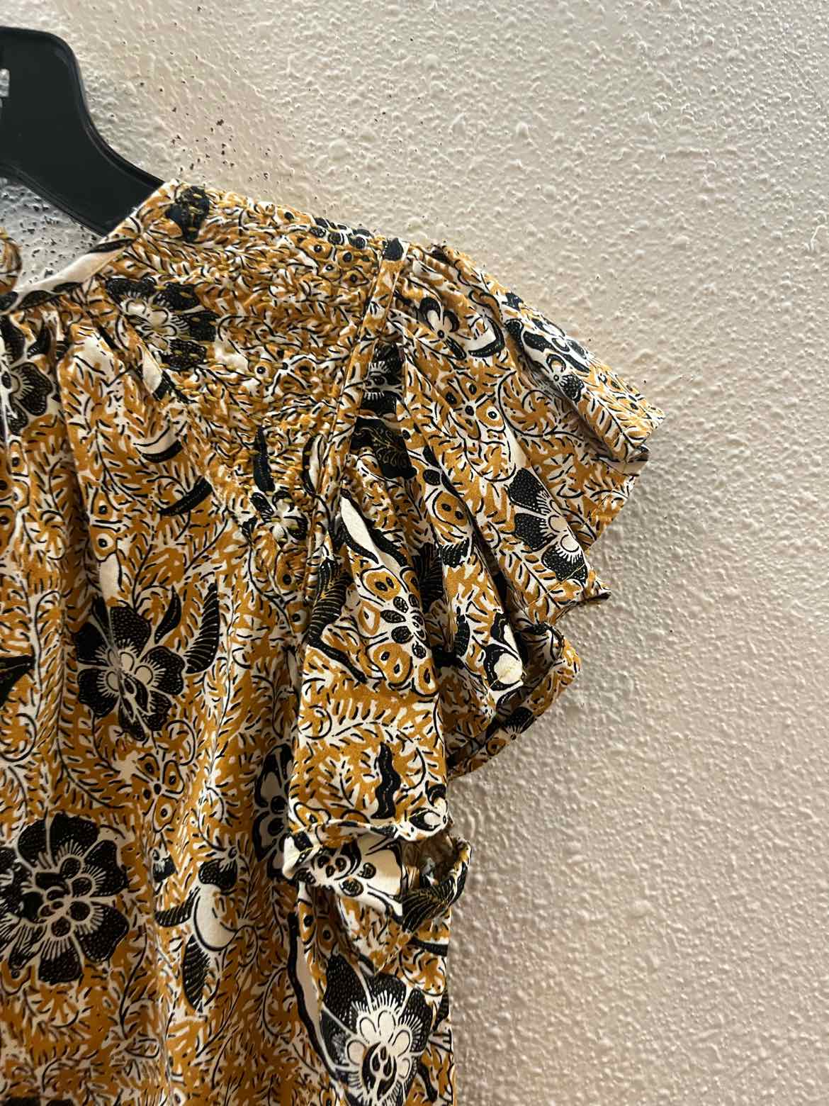 ULLA JOHNSON Mustard and Black Size 0 Shirt