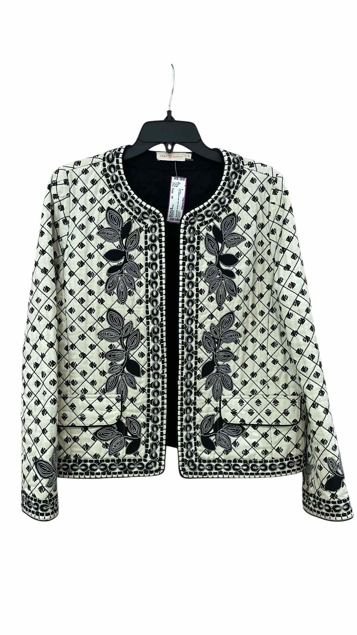 Tory Burch black and cream Size 14 Jacket