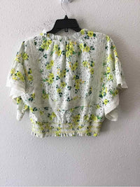 alice + olivia White and Yellow Size L Shirt