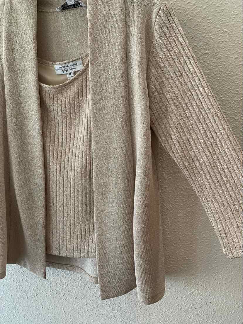 Andria Lieu Cream Size S Cardigan