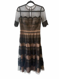 Catherine Deane Black and nude Size 6 Dress