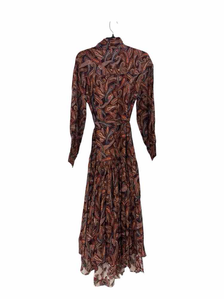 ULLA JOHNSON orange and brown Size 2 Dress