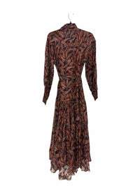 ULLA JOHNSON orange and brown Size 2 Dress