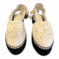 Tory Burch Natural and Black Size 9.5 Shoes