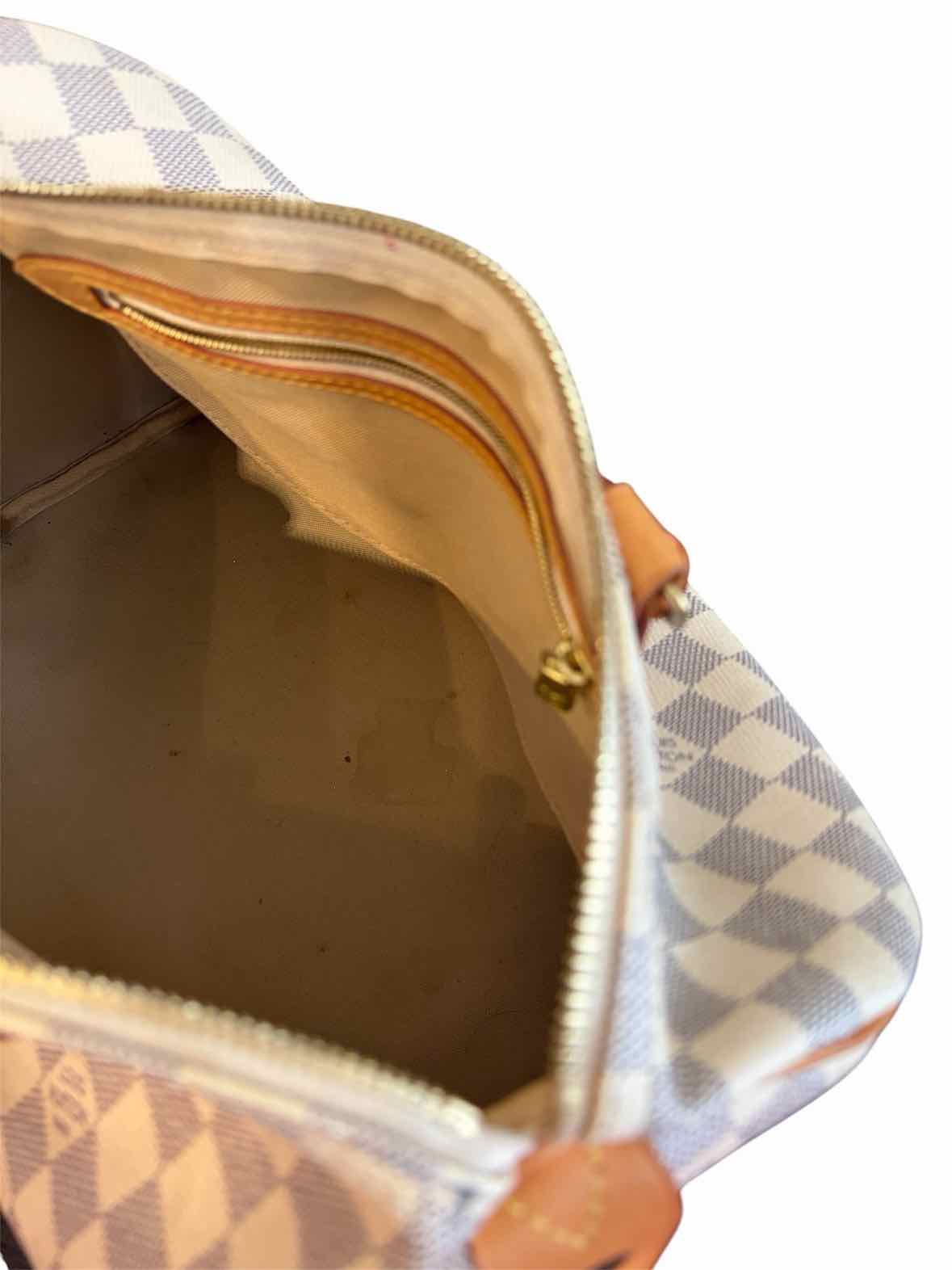Louis Vuitton Damier Azur Canvas Speedy 30 Navy and Cream Handbag