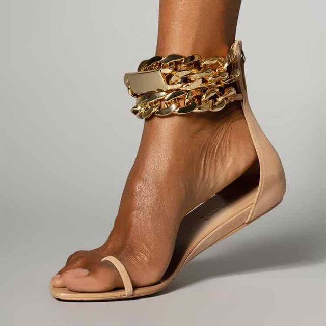 Aminah Abdul Jillil Tan and Gold Size 9 Shoes