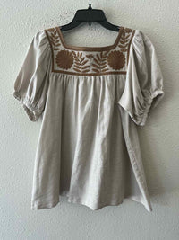 Mi Golondrina beige and brown Size S Shirt