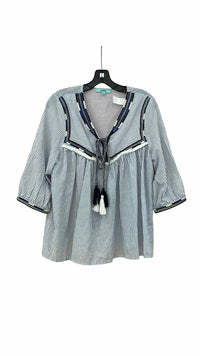 Karlie White/Blue Size S Blouse