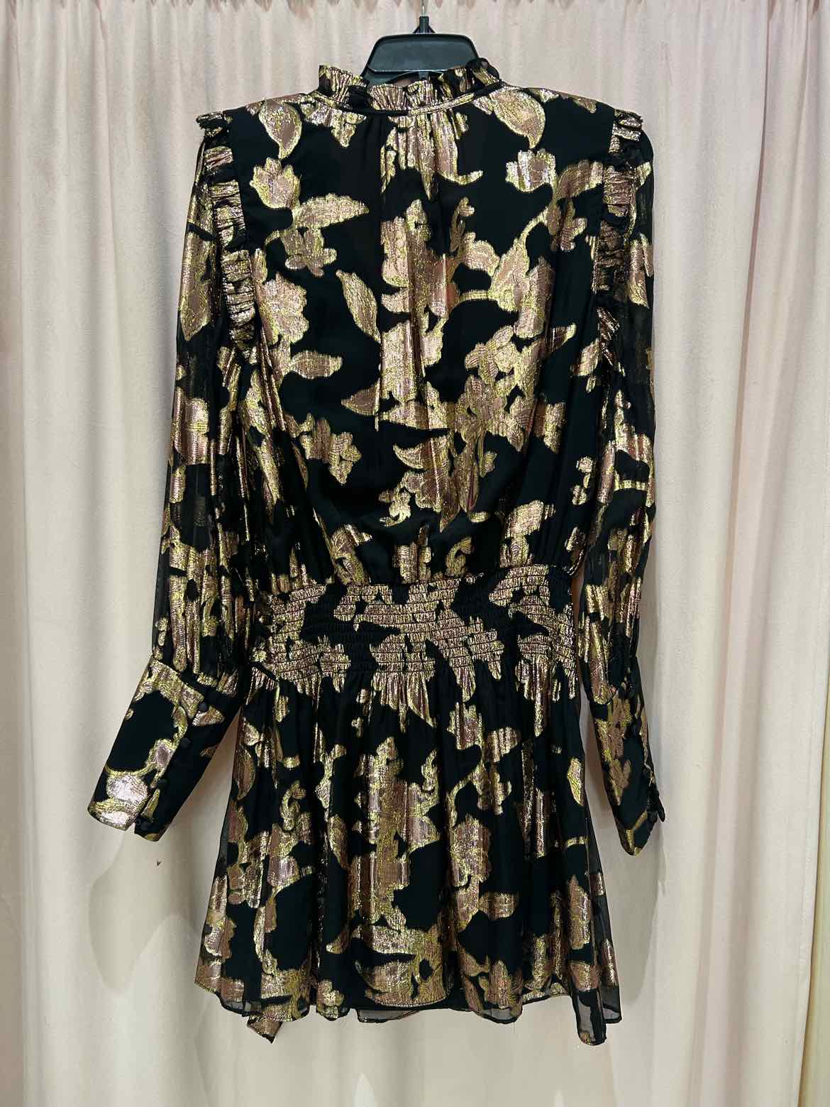Ramy Brook Black and Metallic Size S Dress