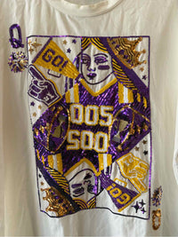 Queen of Sparkles White Multi Size L T-shirt