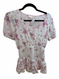 Love Shack Fancy Pink and White Size M Dress