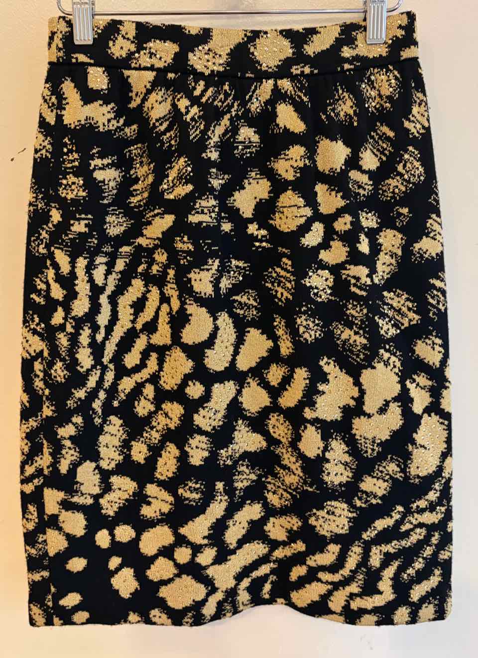 St John Evening Black and Gold Size 6 Skirt