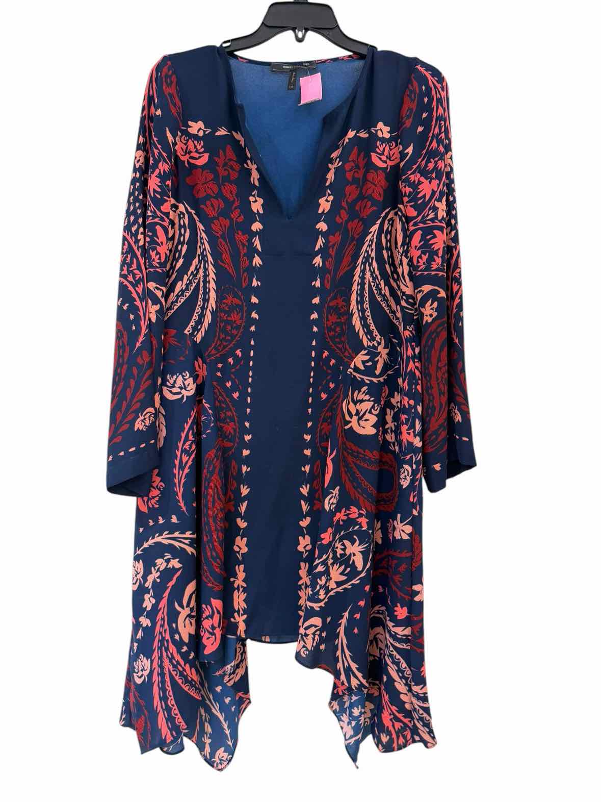 BCBGMax Azria Navy and Pink Size XXS Dress