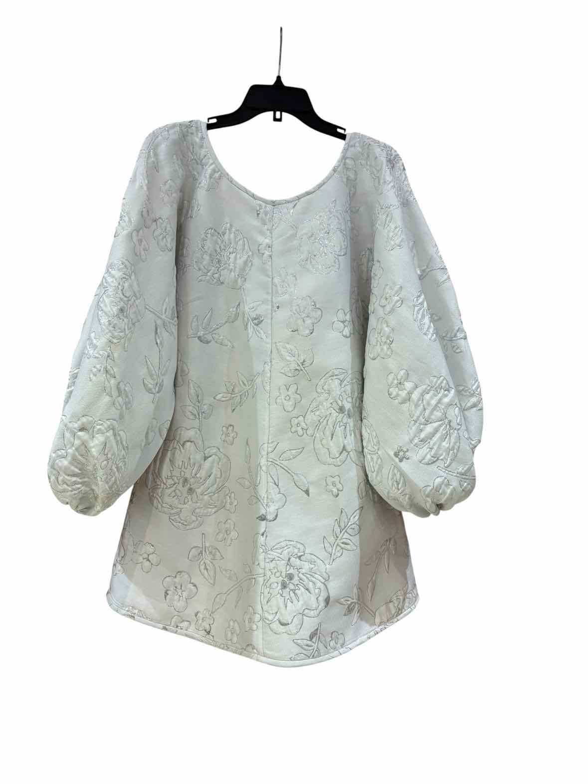 Arianne Elmy White and Silver Size S Dress